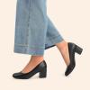 image:imageDREAM PAIRS Womens Pumps Low Chunky Block Heel Dress Shoes Closed Round Toe Comfortable HeelsBlackpu