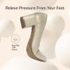 image:imageDREAM PAIRS Womens Pumps Low Chunky Block Heel Dress Shoes Closed Round Toe Comfortable HeelsGold