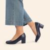 image:imageDREAM PAIRS Womens Pumps Low Chunky Block Heel Dress Shoes Closed Round Toe Comfortable HeelsNavypu