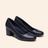 image:imageDREAM PAIRS Womens Pumps Low Chunky Block Heel Dress Shoes Closed Round Toe Comfortable HeelsNavypu