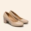 image:imageDREAM PAIRS Womens Pumps Low Chunky Block Heel Dress Shoes Closed Round Toe Comfortable HeelsNudepu