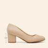 image:imageDREAM PAIRS Womens Pumps Low Chunky Block Heel Dress Shoes Closed Round Toe Comfortable HeelsNudepu