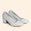 image:imageDREAM PAIRS Womens Pumps Low Chunky Block Heel Dress Shoes Closed Round Toe Comfortable HeelsSilver