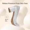 image:imageDREAM PAIRS Womens Pumps Low Chunky Block Heel Dress Shoes Closed Round Toe Comfortable HeelsSilver