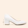 image:imageDREAM PAIRS Womens Pumps Low Chunky Block Heel Dress Shoes Closed Round Toe Comfortable HeelsWhite