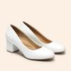 image:imageDREAM PAIRS Womens Pumps Low Chunky Block Heel Dress Shoes Closed Round Toe Comfortable HeelsWhitepu