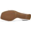 image:imageDREAM PAIRS Womens Square Toe Low Block Chunky Heels Open Toe Ankle Strap Dress Pump ShoesSize 85WhiteDHS214