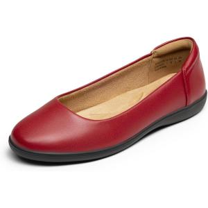image:imageDREAM PAIRS Womens Comfortable Ballet Dressy Work Flats Round Toe Slip on Office ShoesRedpu