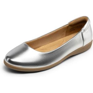 image:imageDREAM PAIRS Womens Comfortable Ballet Dressy Work Flats Round Toe Slip on Office ShoesSilver