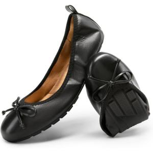 image:imageDREAM PAIRS Womens Flats Foldable Ballet Flats for Women Bowknot Round Toe Comfort Light Weight SlipOn Dress ShoesBlack