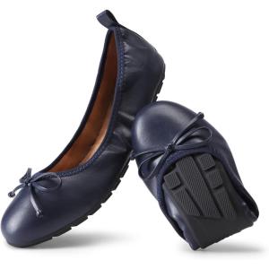 image:imageDREAM PAIRS Womens Flats Foldable Ballet Flats for Women Bowknot Round Toe Comfort Light Weight SlipOn Dress ShoesNavy
