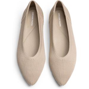 image:imageDREAM PAIRS Womens Knit Ballet Dressy Flats Comfortable Washable Flexible Breathable Casual Classic Work Office Walk Pointed Toe FlatsNude