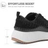 image:imageDREAM PAIRS Women Chunky City Tweed Comfortable Casual Platform Fashion SneakerBlack
