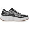 image:imageDREAM PAIRS Women Chunky City Tweed Comfortable Casual Platform Fashion SneakerBlackWhite