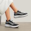 image:imageDREAM PAIRS Women Chunky City Tweed Comfortable Casual Platform Fashion SneakerBlackWhite