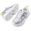 image:imageDREAM PAIRS Women Platform Chunky Lightweight Comfortable Breathable Casual Stylish Y2K LaceUp Heidi Walking Fashion SneakersSize 8WhiteSilverSDFN2421W