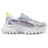 image:imageDREAM PAIRS Women Platform Chunky Lightweight Comfortable Breathable Casual Stylish Y2K LaceUp Heidi Walking Fashion SneakersSize 8WhiteSilverSDFN2421W