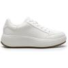 image:imageDREAM PAIRS Women Platform Chunky Lightweight Comfortable Casual Faux Leather Lace Up Dee Walking Fashion SneakersAll Whitepu