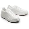 image:imageDREAM PAIRS Women Platform Chunky Lightweight Comfortable Casual Faux Leather Lace Up Dee Walking Fashion SneakersAll Whitepu