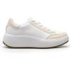 image:imageDREAM PAIRS Women Platform Chunky Lightweight Comfortable Casual Faux Leather Lace Up Dee Walking Fashion SneakersWhiteApricot
