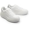 image:imageDREAM PAIRS Women Platform Chunky Lightweight Comfortable Casual Faux Leather Lace Up Dee Walking Fashion SneakersWhiteSilver