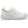 image:imageDREAM PAIRS Women Platform Chunky Lightweight Comfortable Casual Faux Leather Lace Up Dee Walking Fashion SneakersWhiteSilver