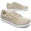 image:imageDREAM PAIRS Womens Barefoot Walking Wide Toe Box Zero Drop Minimalist Sneakers Non Slip Breathable Comfortable Lightweight Walking ShoesBeige