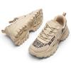 image:imageDREAM PAIRS Womens Platform Chunky Fashion Sneakers Y2K Maeve LaceUp Comfortable Sneakers Casual Walking ShoesSize 85ApricotSDFN2419W