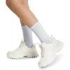 image:imageDREAM PAIRS Womens Platform Chunky Fashion Sneakers Y2K Maeve LaceUp Comfortable Sneakers Casual Walking ShoesSize 85WhiteSDFN2419W