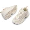 image:imageDREAM PAIRS Womens Platform Chunky Fashion Sneakers Y2K Maeve LaceUp Comfortable Sneakers Casual Walking ShoesSize 8IvorySDFN2419W