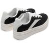 image:imageDREAM PAIRS Womens Platform Sneakers Walking Val Tennis LaceUp Comfortable Casual Fashion Sneakers ShoesBlackWhite