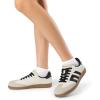 image:imageDREAM PAIRS Womens Tennis Sneakers Walking Flat LowTop Casual LaceUp Comfortable Nia Fashion Sneakers ShoesBeige Black