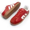 image:imageDREAM PAIRS Womens Tennis Sneakers Walking Flat LowTop Casual LaceUp Comfortable Nia Fashion Sneakers ShoesRed Multi