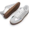 image:imageDREAM PAIRS Womens Tennis Sneakers Walking Flat LowTop Casual LaceUp Comfortable Nia Fashion Sneakers ShoesSilver Multi