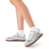 image:imageDREAM PAIRS Womens Tennis Sneakers Walking Flat LowTop Casual LaceUp Comfortable Nia Fashion Sneakers ShoesSilver Multi