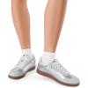 image:imageDREAM PAIRS Womens Tennis Sneakers Walking Flat LowTop Casual LaceUp Comfortable Nia Fashion Sneakers ShoesSilver Multi