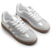 image:imageDREAM PAIRS Womens Tennis Sneakers Walking Flat LowTop Casual LaceUp Comfortable Nia Fashion Sneakers ShoesSilver Multi