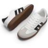 image:imageDREAM PAIRS Womens Tennis Sneakers Walking Flat LowTop Casual LaceUp Comfortable Nia Fashion Sneakers ShoesWhite Multi