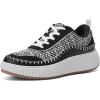 image:imageDREAM PAIRS Women Chunky City Tweed Comfortable Casual Platform Fashion SneakerBlackWhite