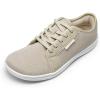 image:imageDREAM PAIRS Womens Barefoot Walking Wide Toe Box Zero Drop Minimalist Sneakers Non Slip Breathable Comfortable Lightweight Walking ShoesBeige
