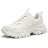 image:imageDREAM PAIRS Womens Platform Chunky Fashion Sneakers Y2K Maeve LaceUp Comfortable Sneakers Casual Walking ShoesSize 85WhiteSDFN2419W