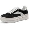 image:imageDREAM PAIRS Womens Platform Sneakers Walking Val Tennis LaceUp Comfortable Casual Fashion Sneakers ShoesBlackWhite