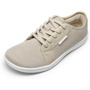 image:imageDREAM PAIRS Womens Barefoot Walking Wide Toe Box Zero Drop Minimalist Sneakers Non Slip Breathable Comfortable Lightweight Walking ShoesBeige