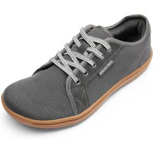 image:imageDREAM PAIRS Womens Barefoot Walking Wide Toe Box Zero Drop Minimalist Sneakers Non Slip Breathable Comfortable Lightweight Walking ShoesGreyBrown
