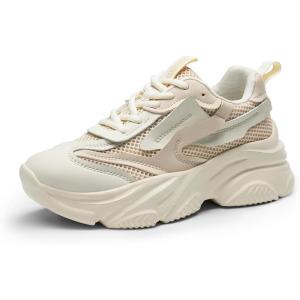 image:imageDREAM PAIRS Womens Platform Chunky Fashion Sneakers Jaxon Walking Lace Up Comfortable Dad Sneakers Workout Sport Work Casual Tennis Shoes