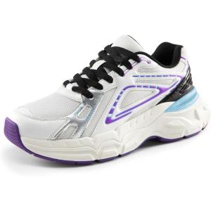 image:imageDREAM PAIRS Womens Platform Chunky Liv Fashion Sneakers Walking LaceUp Comfortable Y2KStyle Sneakers Workout Sport Work Casual Tennis ShoesWhitePurple