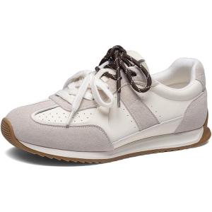 image:imageDREAM PAIRS Womens Platform Fashion Sneakers Retro Classic Trainers Casual Stylish Breathable Tennis Running Walking ShoesGreyWhite