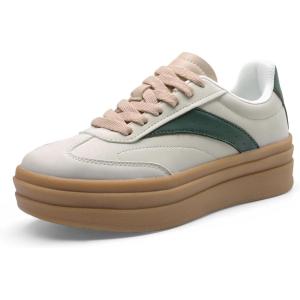 image:imageDREAM PAIRS Womens Platform Sneakers Walking Val Tennis LaceUp Comfortable Casual Fashion Sneakers ShoesGrey