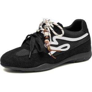 image:imageDREAM PAIRS Womens Retro Platform Sneakers Faux Suede Casual Fashion AllDay Comfort Cushion Walking Breathable ShoesBlack