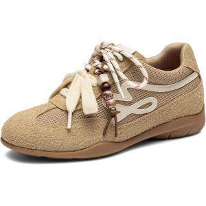 image:imageDREAM PAIRS Womens Retro Platform Sneakers Faux Suede Casual Fashion AllDay Comfort Cushion Walking Breathable ShoesCamel